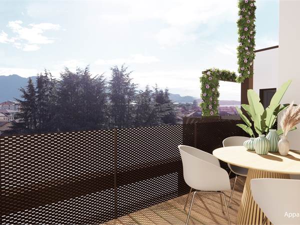 Nuovo bilocale con giardino pensile sul tetto