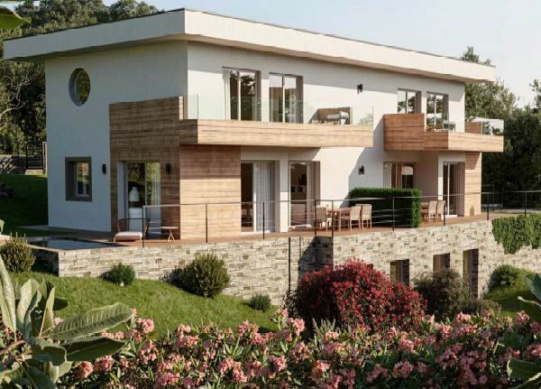 Villa bifamigliare vista lago con piscina 